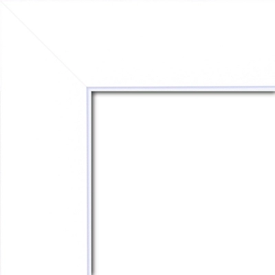 43" X 32" Non-Beveled Corvino Wood Bathroom Wall Mirror White - Amanti Art 2 43" X 32" Non-Beveled Corvino Wood Bathroom Wall Mirror White - Amanti Art - Image 2