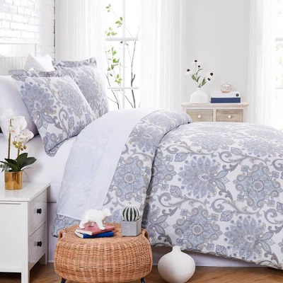 Southshore Fine Living Serenity 300 Thread-Count 100% Cotton Sateen Duvet Cover Set With Shams 1 Southshore Fine Living Serenity 300 Thread-Count 100% Cotton Sateen Duvet Cover Set With Shams