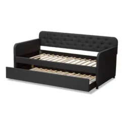 Twin Camelia Fabric Upholstered Button Tufted Sofa Daybed Gray - Baxton Studio 11 Twin Camelia Fabric Upholstered Button Tufted Sofa Daybed Gray - Baxton Studio -Chic Household Items GUEST e07b6128 19dc 4b03 9e44 a3b725cecf05