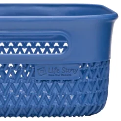Life Story Lightweight Heavy Duty Storage Woven Basket 4 Quarts, Blue (14 Pack) 8 Life Story Lightweight Heavy Duty Storage Woven Basket 4 Quarts, Blue (14 Pack) -Chic Household Items GUEST e2881507 2d38 41ae 9234 8581c2d57c87