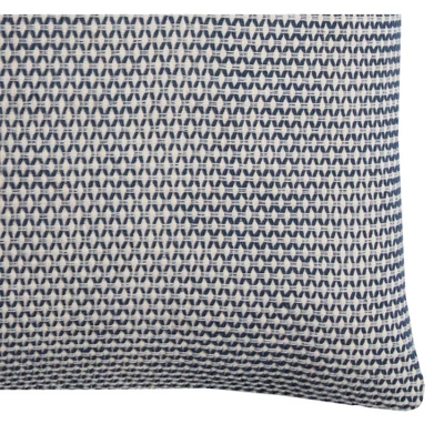 22"x22" Oversized Geometric Square Throw Pillow Cover Ivory/Indigo - Rizzy Home 1 22"x22" Oversized Geometric Square Throw Pillow Cover Ivory/Indigo - Rizzy Home