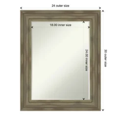 Amanti Art Alexandria Petite Bevel Wood Bathroom Wall Mirror -Chic Household Items GUEST e9949b9b dc11 4a39 81fa e80aebf245fc