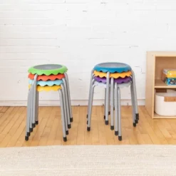 ECR4Kids Daisy Stackable Stool Set, Flexible Seating, 17in Seat Height, 8-Piece 12 ECR4Kids Daisy Stackable Stool Set, Flexible Seating, 17in Seat Height, 8-Piece -Chic Household Items GUEST e9a2df68 ad6e 4ab6 8b16 8c384918ee23