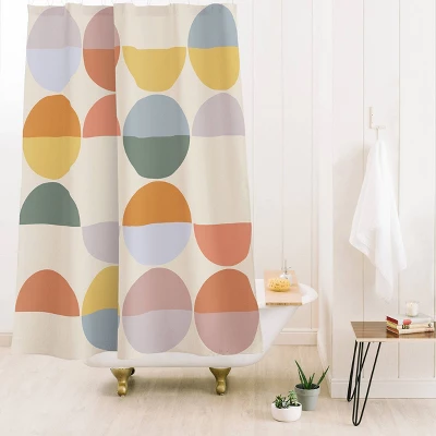 Pastel Geometric Shapes 2 Shower Curtain - Deny Designs 1 Pastel Geometric Shapes 2 Shower Curtain - Deny Designs