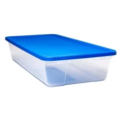 Homz Snaplock 41-Quart Plastic Multipurpose Stackable Storage Container Bins With Blue Snaplock Lid For Home And Office Organization, Clear (4 Pack) 6 Homz Snaplock 41-Quart Plastic Multipurpose Stackable Storage Container Bins With Blue Snaplock Lid For Home And Office Organization, Clear (4 Pack) -Chic Household Items GUEST eb7bdb88 68ae 48b5 ad19 56fa1d027329