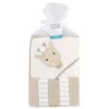 Hudson Baby Infant Unisex Hooded Towel And Five Washcloths, Modern Giraffe, One Size