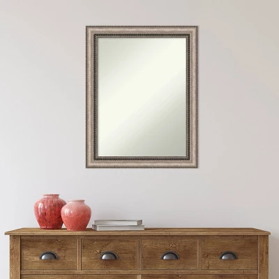 22" X 28" Non-Beveled Lyla Ornate Bathroom Wall Mirror Silver - Amanti Art 5 22" X 28" Non-Beveled Lyla Ornate Bathroom Wall Mirror Silver - Amanti Art - Image 5