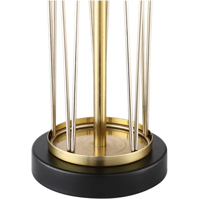 360 Lighting Nathan Modern Table Lamps 25 1/2" High Set Of 2 Gold Metal With USB Charging Ports White Drum Shade For Bedroom Living Room Home Desk 5 360 Lighting Nathan Modern Table Lamps 25 1/2" High Set Of 2 Gold Metal With USB Charging Ports White Drum Shade For Bedroom Living Room Home Desk - Image 5