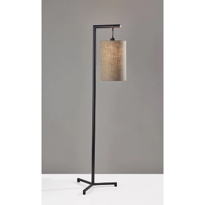 Reggie Floor Lamp Black - Adesso 1 Reggie Floor Lamp Black - Adesso