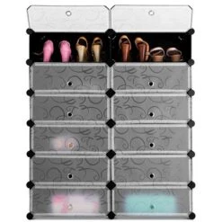 Costway 12 Cubic Portable Shoe Rack Shelf Cabinet Storage Closet Organizer Home Furni -Chic Household Items GUEST f49206de f3f6 4f94 92ca af13d0e904d4