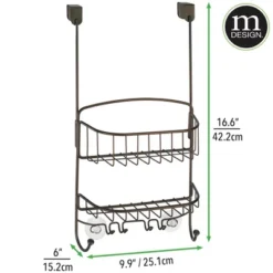 MDesign Metal Hanging Over Door Shower Caddy Organizer 17 MDesign Metal Hanging Over Door Shower Caddy Organizer -Chic Household Items GUEST f615d095 fbc6 4584 b983 d728795c1b78