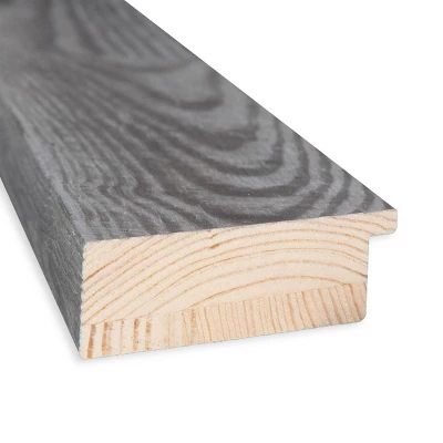 44" X 33" Non-Beveled Bridge Wood Bathroom Wall Mirror Gray - Amanti Art 1 44" X 33" Non-Beveled Bridge Wood Bathroom Wall Mirror Gray - Amanti Art