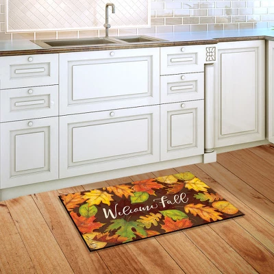 Leaf Toss Fall Doormat Colored Leaves Indoor Outdoor 30" X 18" Briarwood Lane 3 Leaf Toss Fall Doormat Colored Leaves Indoor Outdoor 30" X 18" Briarwood Lane - Image 3