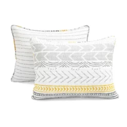 Lush Décor 3pc Hygge Geo Reversible Cotton Quilt & Sham Set -Chic Household Items GUEST feca1528 2f8d 4972 9970 521617a0e314