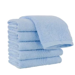 6 Pcs 100% Cotton Ultra Soft And Absorbent Bath Washcloth - PiccoCasa