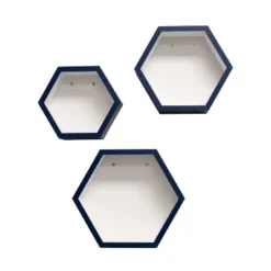 8" X 10" X 12" Set Of 3 Hexagon Shelves For Kids' Room - InPlace -Chic Household Items GUEST ffd6b925 e70e 4303 8d63 78675ef0a395